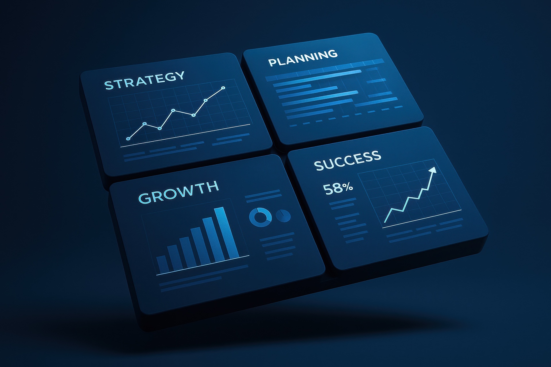 Digitale Grafiken zeigen Wachstum und Strategieplanung | Software für Logistik
